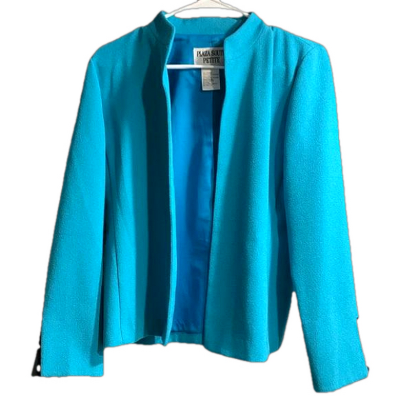 Plaza South Petite 6P Baby Blue Blazer - Picture 1 of 6